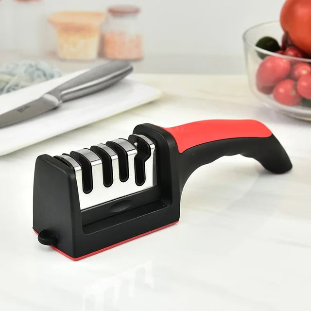 Multi Functional 4 Stage Kitchen Knife Sharpener
