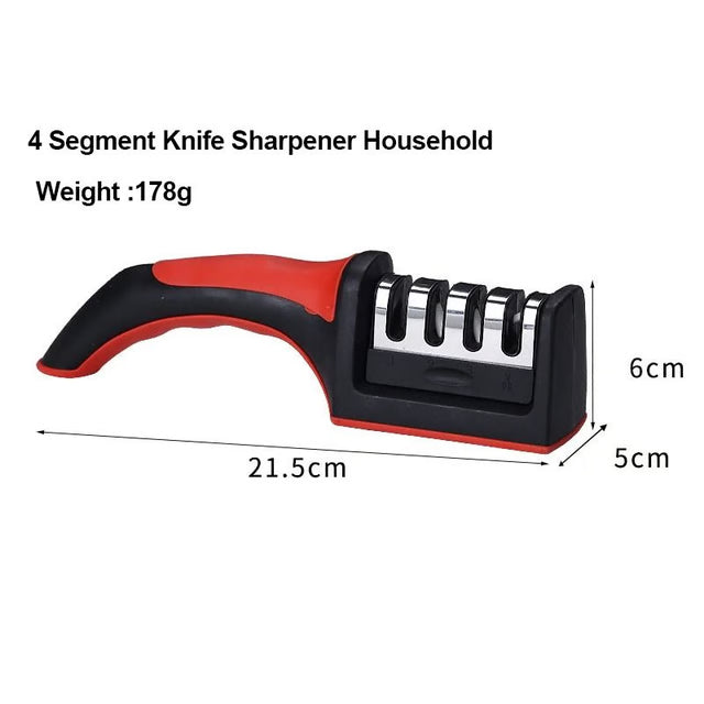 Multi Functional 4 Stage Kitchen Knife Sharpener