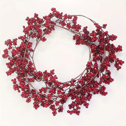Elegant 6 ft 2.8 in (74.8 in) Artificial Cranberry Vine Garland – Festive Table & Party Decor