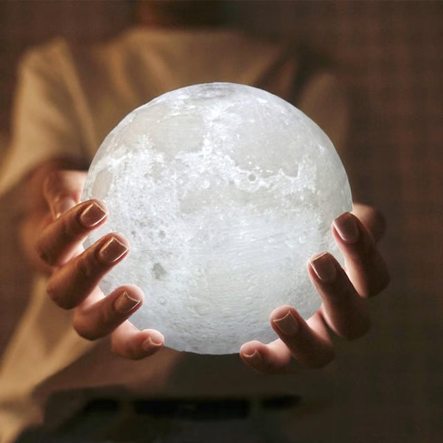 3D Lunar Moon Light Lamp – Moon Glow Decor
