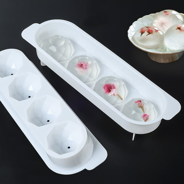 4-Hole Ice Ball Maker – Round Ice Mold Tray