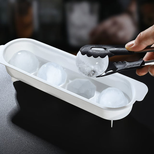 4-Hole Ice Ball Maker – Round Ice Mold Tray