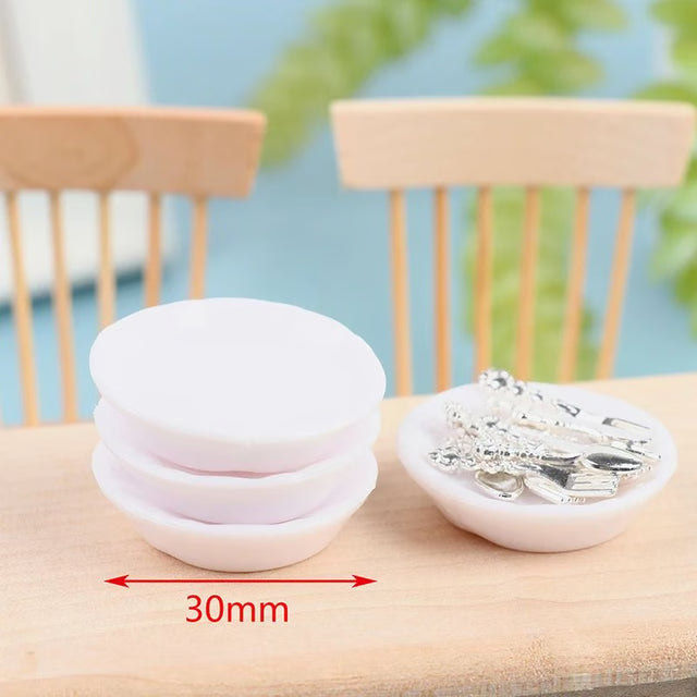 1 12 Dollhouse Miniature Plate Knife Fork Spoon Set Tableware Decor